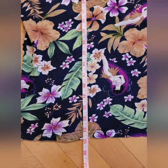 The Hawaiian Print Tee Navy Short Sleeve T-shirt Bellfield XL - Picture 3 of 5